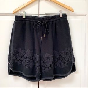 3.1 Phillip Lim Black Lace Cotton Shorts
